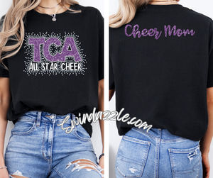 BLACK TCA ALL STAR CHEER Rhinestone Logo Unisex Tee