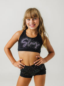 Girls Slay Rhinestone Sports Bra