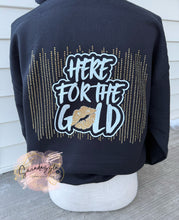 Load image into Gallery viewer, Famous Athletics Gold Line Rhinestone Tee
