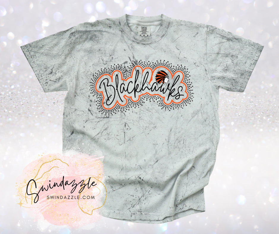 Black Hawks Smoke Color Blast Tee