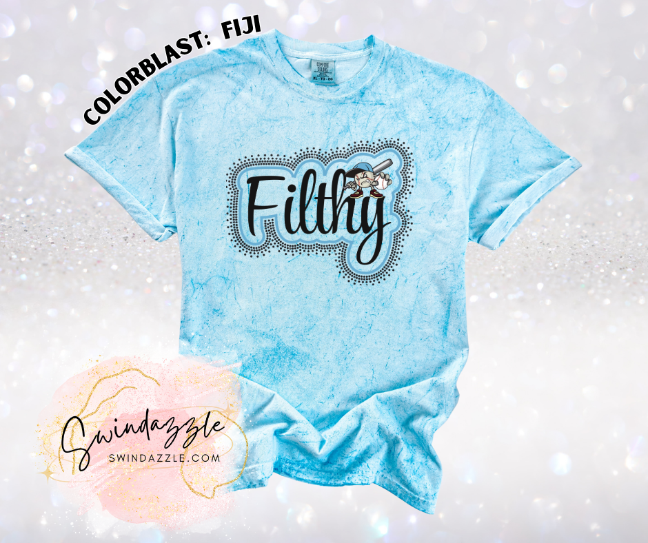 Filthy Baseball fiji color blast tee