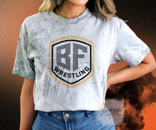 Load image into Gallery viewer, FB Wrestling Rhinestone Smoke Color Blast Tee

