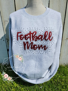 Football Mom Rhinestone Crew