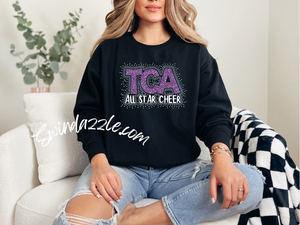 Rhinestone TCA Black Crew