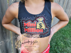 Season 7 team logo rhinestone sports bras