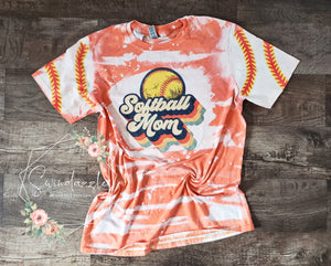 Retro Baseball Mom Bleach Tee