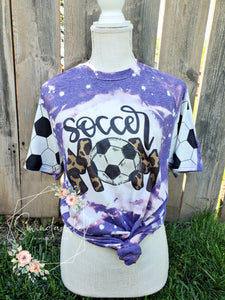 Purple Soccer Mom Bleach Tee