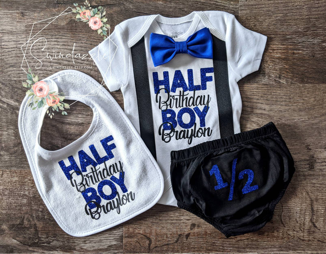 Boy half birthday outfit sale